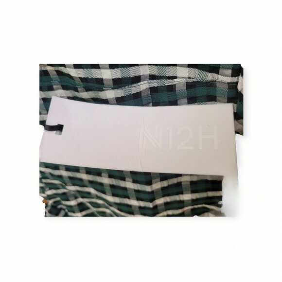 Anthropologie Plaid Midi Dress, Size S, Evergreen & White NWT - Picture 10 of 16